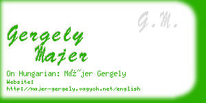 gergely majer business card